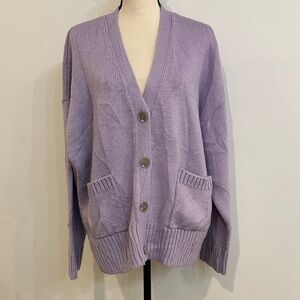 The Drop Lavender Purple Women's Sweater Knit Cardigan XL
